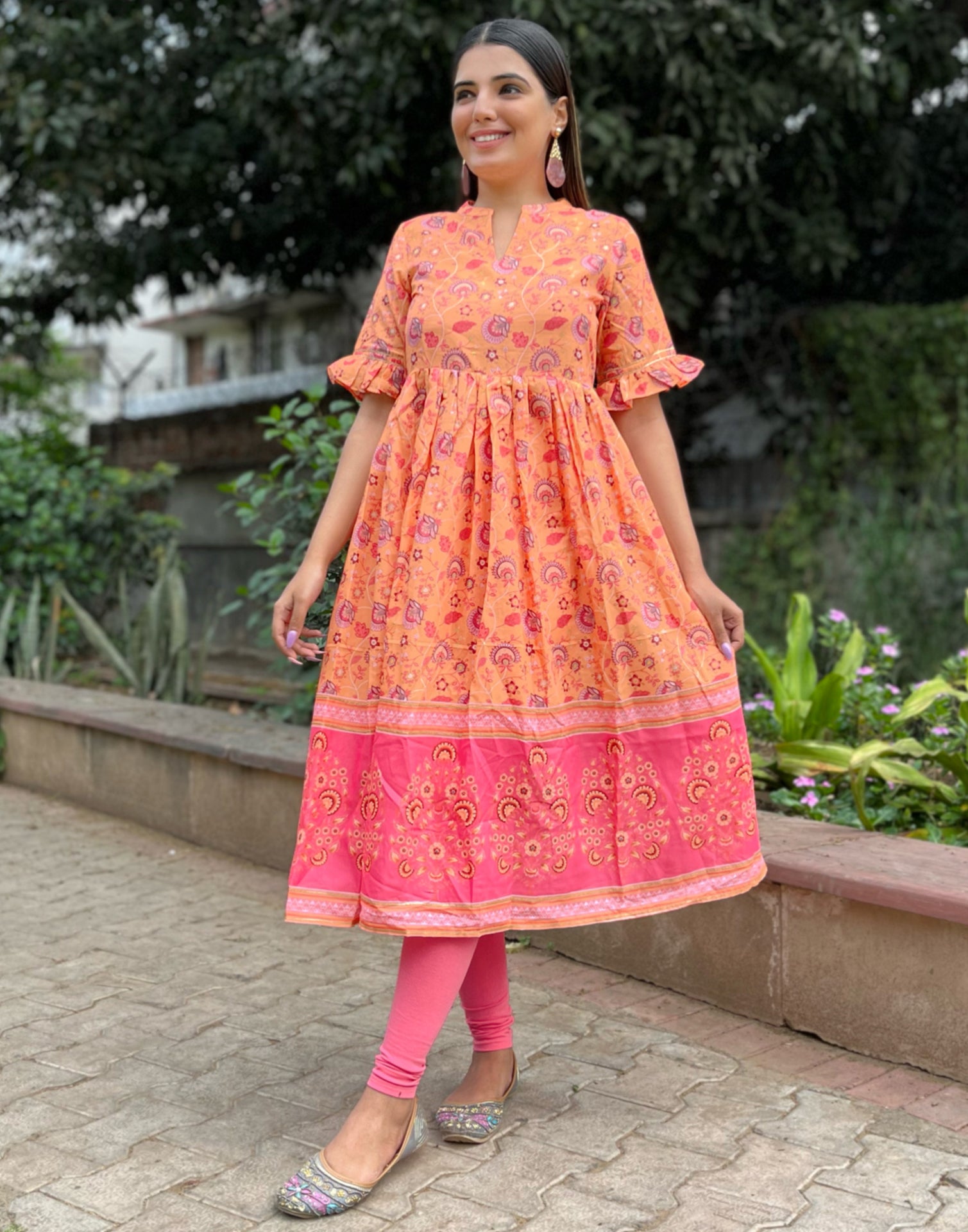 Full Flared Indian Kurti – Touch of Elegance